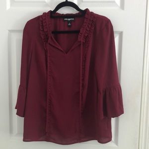 Karl Lagerfeld Bell Sleeve Blouse